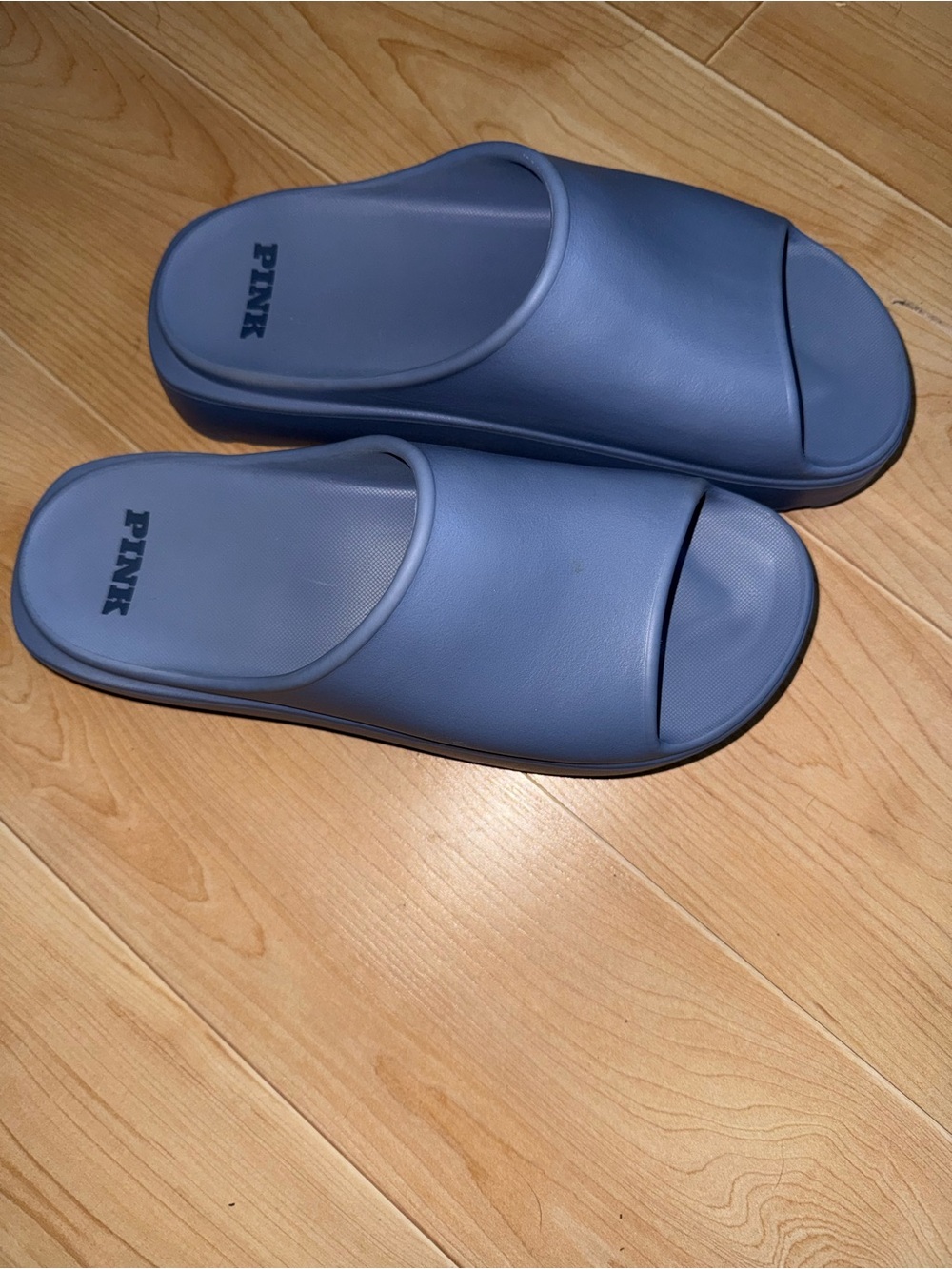 PINK Victoria's Secret Men's Slide Sandals in Dusty Blue